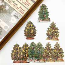 Fancy Christmas Trees Loose Christmas Paper Scrap Pack